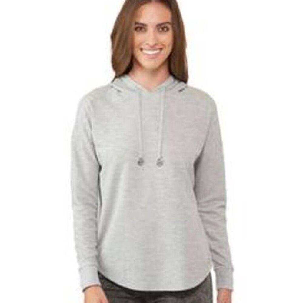 Michael Michael Kors Waffle Knit Hoodie Top Gray Medium